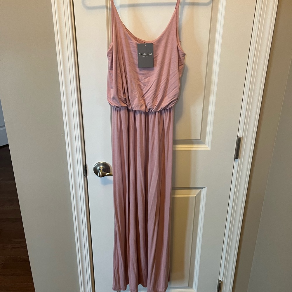 NWT Olivia Rae Dusty Rose midi length dress - M